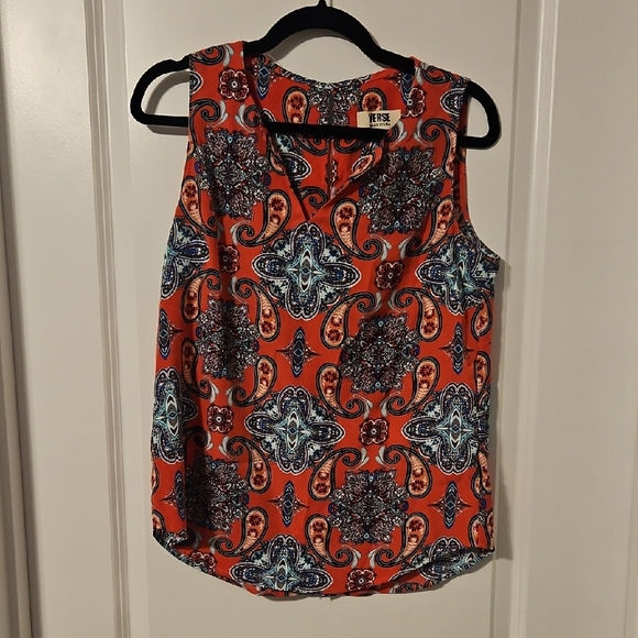 Vibrant Paisley Sleeveless Blouse - Picture 1 of 5